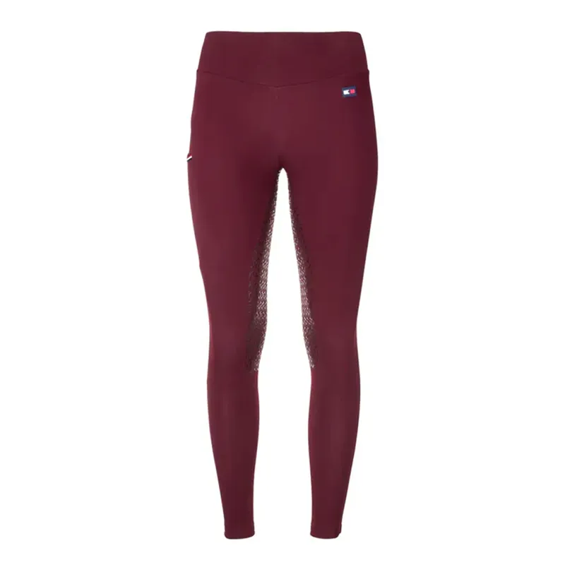 Tommy Hilfiger Women's Full Grip Thermo Leggings - Deep Burgundy-2